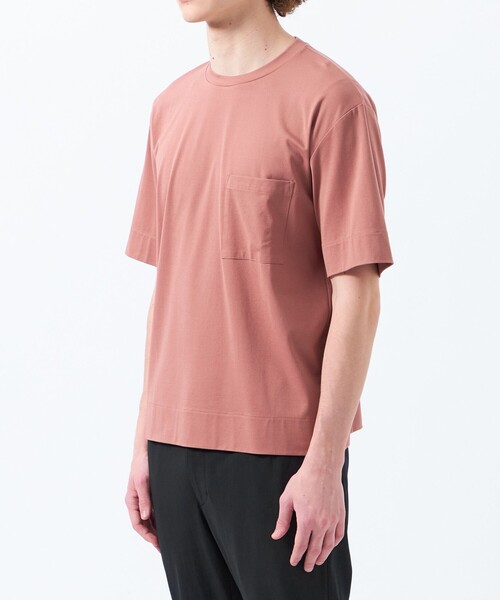 MACKINTOSH PHILOSOPHY(マッキントッシュ フィロソフィー)の「ベアスムース 五分袖ポケットTシャツ(Tシャツ/カットソー・メンズ・ホワイト/ブルー系その他3/ダークネイビー/ピンク・38/40)」の10枚目の写真