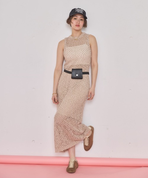 MIRROR STOKE（ミラーストーク）の「【ZOZO限定】SLEEVELESS ONEPIECE/スリーブレスワンピース（ワンピース・レディース・ブラック/ブラウン・MEDIUM）」の12枚目の写真