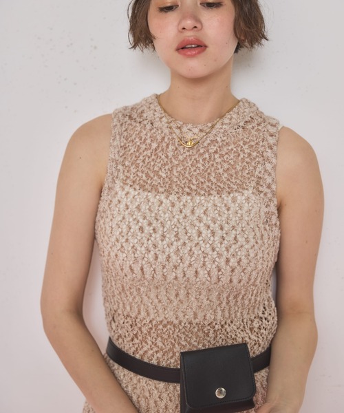 MIRROR STOKE（ミラーストーク）の「【ZOZO限定】SLEEVELESS ONEPIECE/スリーブレスワンピース（ワンピース・レディース・ブラック/ブラウン・MEDIUM）」の14枚目の写真