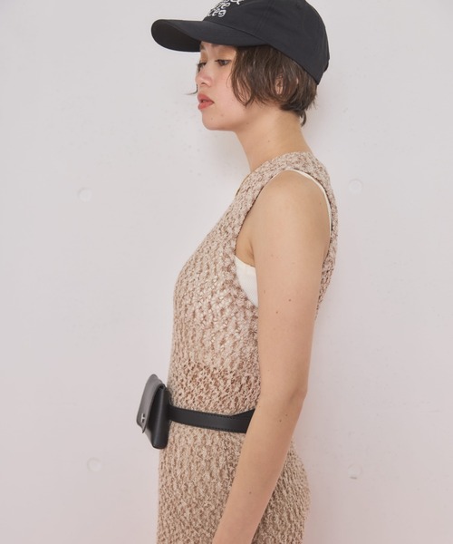 MIRROR STOKE（ミラーストーク）の「【ZOZO限定】SLEEVELESS ONEPIECE/スリーブレスワンピース（ワンピース・レディース・ブラック/ブラウン・MEDIUM）」の16枚目の写真