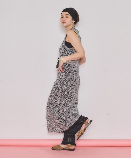 MIRROR STOKE（ミラーストーク）の「【ZOZO限定】SLEEVELESS ONEPIECE/スリーブレスワンピース（ワンピース・レディース・ブラック/ブラウン・MEDIUM）」の8枚目の写真