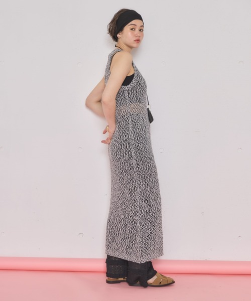 MIRROR STOKE（ミラーストーク）の「【ZOZO限定】SLEEVELESS ONEPIECE/スリーブレスワンピース（ワンピース・レディース・ブラック/ブラウン・MEDIUM）」の9枚目の写真