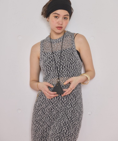 MIRROR STOKE（ミラーストーク）の「【ZOZO限定】SLEEVELESS ONEPIECE/スリーブレスワンピース（ワンピース・レディース・ブラック/ブラウン・MEDIUM）」の10枚目の写真