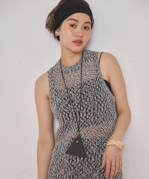 MIRROR STOKE（ミラーストーク）の「【ZOZO限定】SLEEVELESS ONEPIECE/スリーブレスワンピース（ワンピース・レディース・ブラック/ブラウン・MEDIUM）」の22枚目の写真