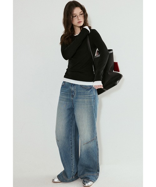 爽やかウォッシュデニム♡ 25C【CHANEL】 トング サンダル セール】ウォッシュ加工 コットンワイドデニム FX25K035【Fano