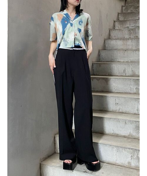 MURUA(ムルーア)の「カットオフストレートパンツ(その他パンツ・レディース・その他1/ブラック/カーキ・1/2)」の22枚目の写真