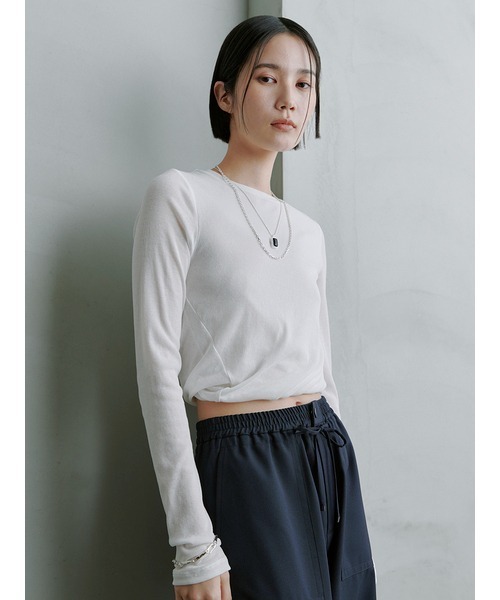 【ご予約品】 MIESROHE（ミースロエ）の「MIESROHE スパークルシアーニット トップス