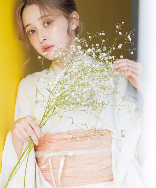 Dita(ディータ)の「フリルリボンかざり紐【W】(和装小物・レディース・ピンク/ネイビー/イエロー/グレー/グレイッシュブルー/アイボリー・FREE)」の22枚目の写真