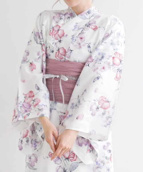 Dita(ディータ)の「フリルリボンかざり紐【W】(和装小物・レディース・ピンク/ネイビー/イエロー/グレー/グレイッシュブルー/アイボリー・FREE)」の14枚目の写真