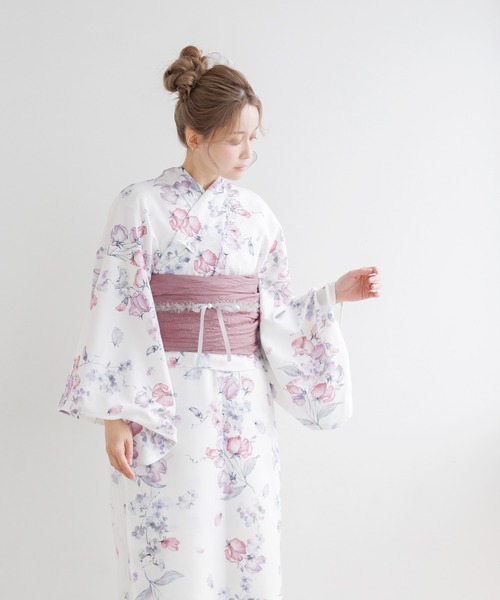 Dita(ディータ)の「フリルリボンかざり紐【W】(和装小物・レディース・ピンク/ネイビー/イエロー/グレー/グレイッシュブルー/アイボリー・FREE)」の15枚目の写真