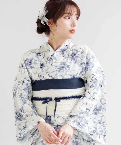 Dita(ディータ)の「フリルリボンかざり紐【W】(和装小物・レディース・ピンク/ネイビー/イエロー/グレー/グレイッシュブルー/アイボリー・FREE)」の19枚目の写真