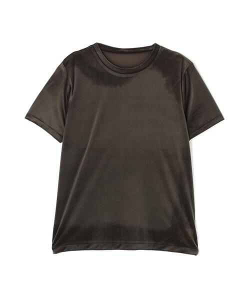 NATURAL BEAUTY BASIC（ナチュラルビューティーベーシック）の「◇ベロアTシャツ（Tシャツ/カットソー・レディース・カーキ/ブラウン/ネイビー/ベージュ・FREE）」の7枚目の写真