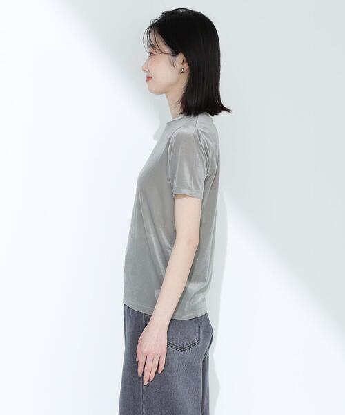 NATURAL BEAUTY BASIC(ナチュラルビューティーベーシック)の「◇ベロアTシャツ(Tシャツ/カットソー・レディース・カーキ/ブラウン/ネイビー/ベージュ・FREE)」の14枚目の写真