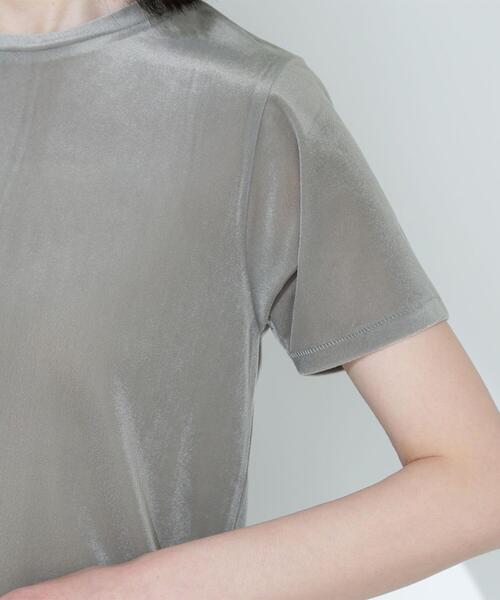 NATURAL BEAUTY BASIC(ナチュラルビューティーベーシック)の「◇ベロアTシャツ(Tシャツ/カットソー・レディース・カーキ/ブラウン/ネイビー/ベージュ・FREE)」の17枚目の写真