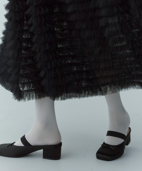 EIMY ISTOIRE（エイミーイストワール）の「サテンリボンミュール（その他シューズ・レディース・ブラック/ピンク・S/M/L）」の15枚目の写真