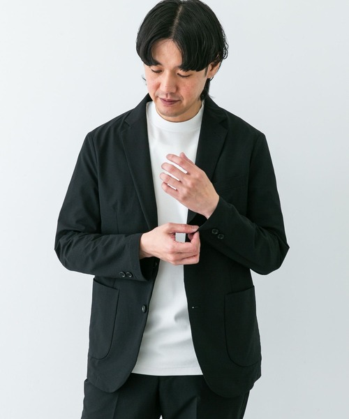 URBAN RESEARCH DOORS（アーバンリサーチドアーズ）の「『イージーケア』LIFE STYLE TAILOR　シアサッカーコンフォータブルジャケット（スーツジャケット・メンズ・ネイビー/ブラック・X-LARGE/LARGE/MEDIUM/SMALL）」の11枚目の写真