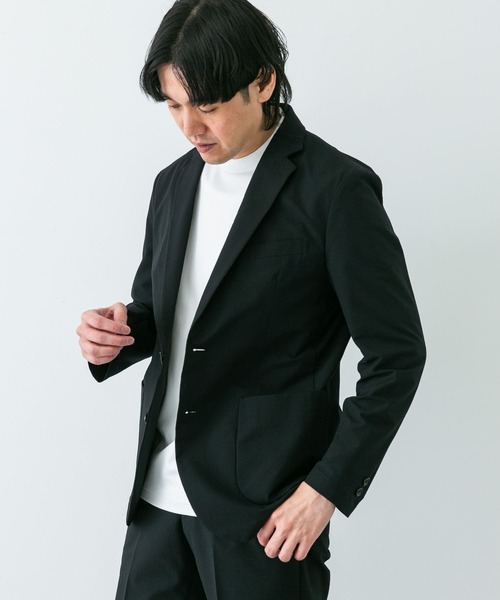 URBAN RESEARCH DOORS（アーバンリサーチドアーズ）の「『イージーケア』LIFE STYLE TAILOR　シアサッカーコンフォータブルジャケット（スーツジャケット・メンズ・ネイビー/ブラック・X-LARGE/LARGE/MEDIUM/SMALL）」の13枚目の写真