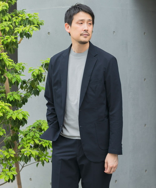 URBAN RESEARCH DOORS（アーバンリサーチドアーズ）の「『イージーケア』LIFE STYLE TAILOR　シアサッカーコンフォータブルジャケット（スーツジャケット・メンズ・ネイビー/ブラック・X-LARGE/LARGE/MEDIUM/SMALL）」の17枚目の写真