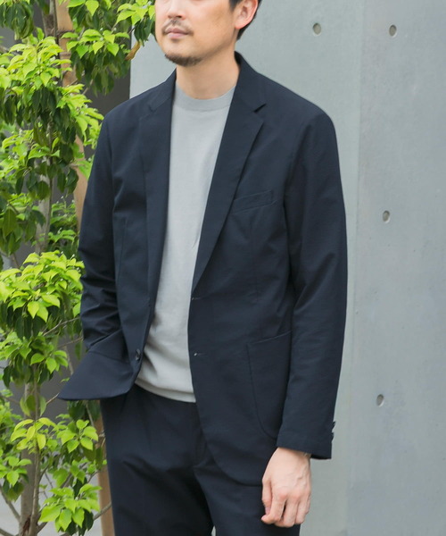 URBAN RESEARCH DOORS（アーバンリサーチドアーズ）の「『イージーケア』LIFE STYLE TAILOR　シアサッカーコンフォータブルジャケット（スーツジャケット・メンズ・ネイビー/ブラック・X-LARGE/LARGE/MEDIUM/SMALL）」の20枚目の写真
