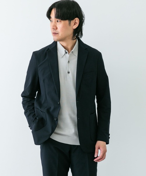 【美品】春夏◎ アデイインザライフ シアサッカー 洗えるトラベルスーツ S セール】『イージーケア』LIFE STYLE TAILOR シアサッカー