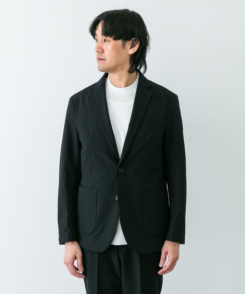 【BLACK】『イージーケア』LIFE STYLE TAILOR シアサッカーコンフォータブルジャケット セール】『イージーケア』LIFE STYLE TAILOR シアサッカー