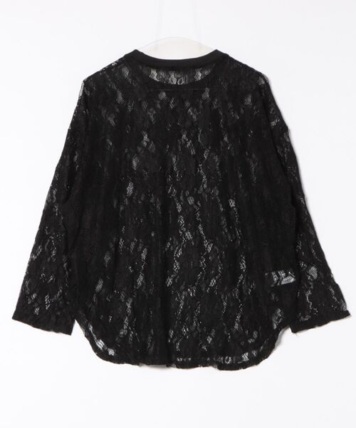 原宿 シースルートップス dazzlin wego セール】WEGO/オーバーサイズシースルーレースレイヤートップス