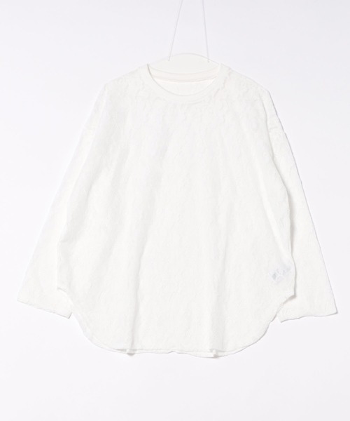WEGO（ウィゴー）の「WEGO/オーバーサイズシースルーレースレイヤートップス（Tシャツ/カットソー・レディース・ホワイト/ブラック・FREE）」の11枚目の写真
