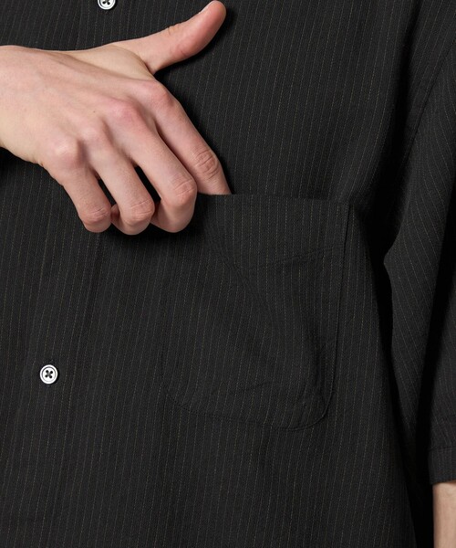 ＜Steven Alan＞ C/L/S ストライプ レギュラーカラー シャツ Steven Alan＞ CC ピケ ストライプ レギュラーカラー シャツ LOOSE