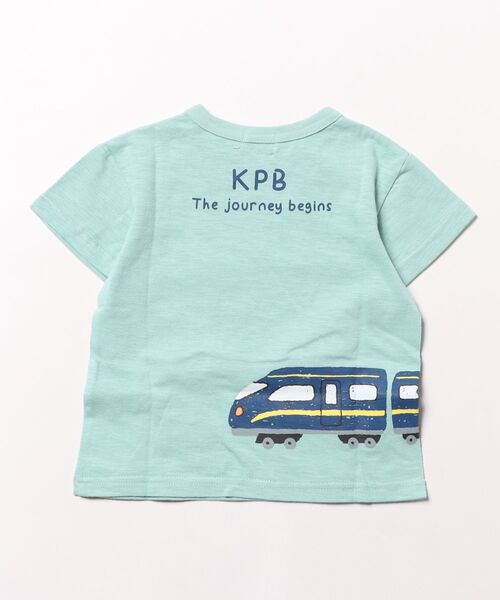 KP BOY（ケーピーボーイ）の「スラブ天竺半袖Ｔシャツ（Tシャツ/カットソー・キッズ・オフホワイト/サックスブルー・90cm/100cm/110cm/120cm/130cm/80ｃｍ）」の3枚目の写真