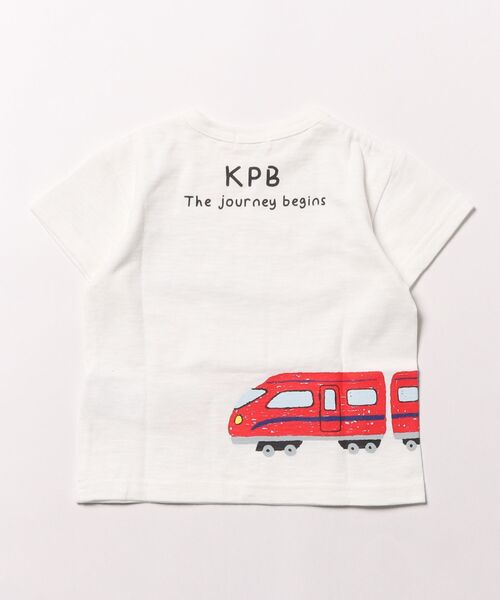 KP BOY（ケーピーボーイ）の「スラブ天竺半袖Ｔシャツ（Tシャツ/カットソー・キッズ・オフホワイト/サックスブルー・90cm/100cm/110cm/120cm/130cm/80ｃｍ）」の4枚目の写真