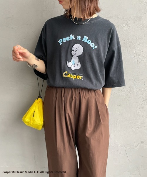 JEANS FACTORY Clothes（ジーンズファクトリークローズ）の「[JEANS FACTORY CLOTHES/ジーンズファクトリークローズ] CASPER / ダメージ キャラクターTシャツ（Tシャツ/カットソー・レディース・ブラック・S/M/L）」の14枚目の写真