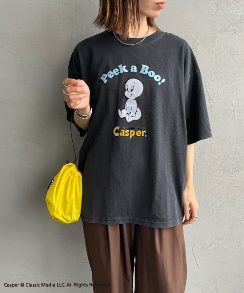 JEANS FACTORY Clothes（ジーンズファクトリークローズ）の「[JEANS FACTORY CLOTHES/ジーンズファクトリークローズ] CASPER / ダメージ キャラクターTシャツ（Tシャツ/カットソー・レディース・ブラック・S/M/L）」の18枚目の写真