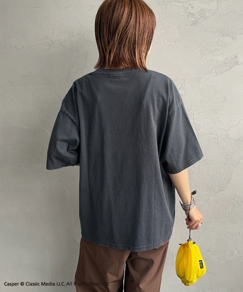 JEANS FACTORY Clothes（ジーンズファクトリークローズ）の「[JEANS FACTORY CLOTHES/ジーンズファクトリークローズ] CASPER / ダメージ キャラクターTシャツ（Tシャツ/カットソー・レディース・ブラック・S/M/L）」の19枚目の写真