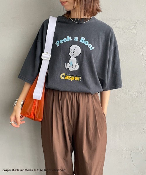 JEANS FACTORY Clothes（ジーンズファクトリークローズ）の「[JEANS FACTORY CLOTHES/ジーンズファクトリークローズ] CASPER / ダメージ キャラクターTシャツ（Tシャツ/カットソー・レディース・ブラック・S/M/L）」の20枚目の写真