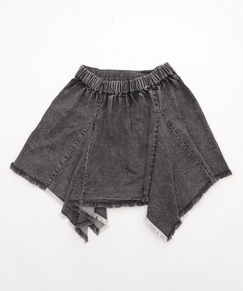 WEGO（ウィゴー）の「WEGO/イレヘムデニムミニスカート（デニムスカート・レディース・コバルトブルー/ブラック系3・FREE）」の5枚目の写真