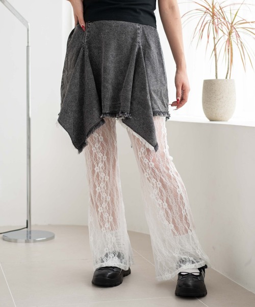 WEGO（ウィゴー）の「WEGO/イレヘムデニムミニスカート（デニムスカート・レディース・コバルトブルー/ブラック系3・FREE）」の15枚目の写真