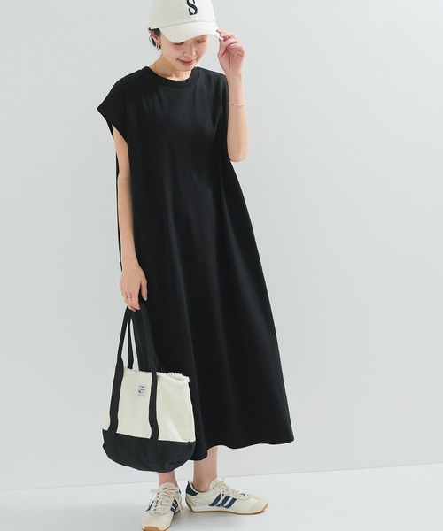 STAR&STRIPE(スターアンドストライプ)の「【STAR&STRIPE(スター&ストライプ)】NOSLEEVE ONEPIECE(ワンピース・レディース・ベージュ/グレー/チャコールグレー/ブラック・M)」の2枚目の写真