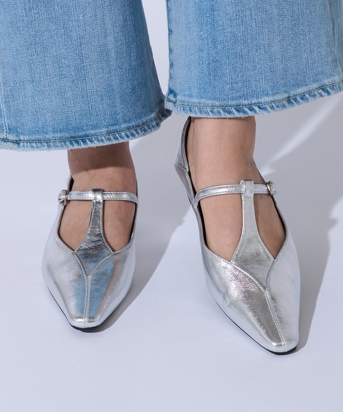 MAISON BREEZE(メゾンブリーズ)の「【MAISON BREEZE】フラットミュール パンプス 結婚式 パーティー 二次会 フォーマル ビジネス KNF-TP(パンプス・レディース・ブラック/シルバー・36/39/38/37)」の14枚目の写真