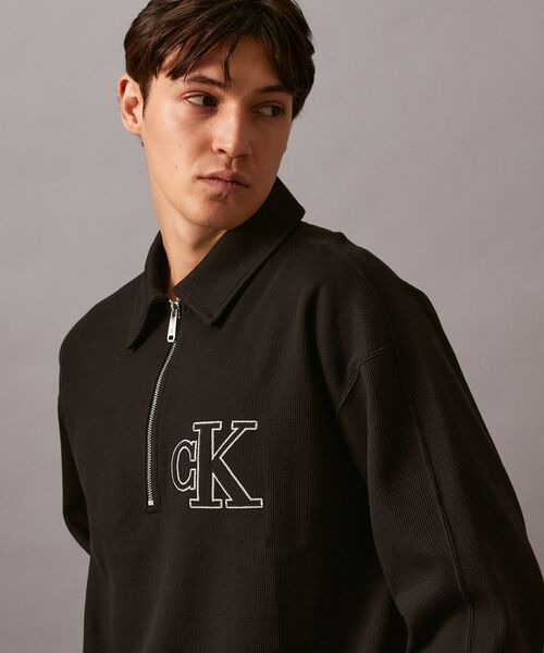 Calvin Klein(カルバン・クライン)の「ダブルニット レギュラーセーター(スウェット・メンズ・ブラック/ベージュ・S/XS/M)」の9枚目の写真