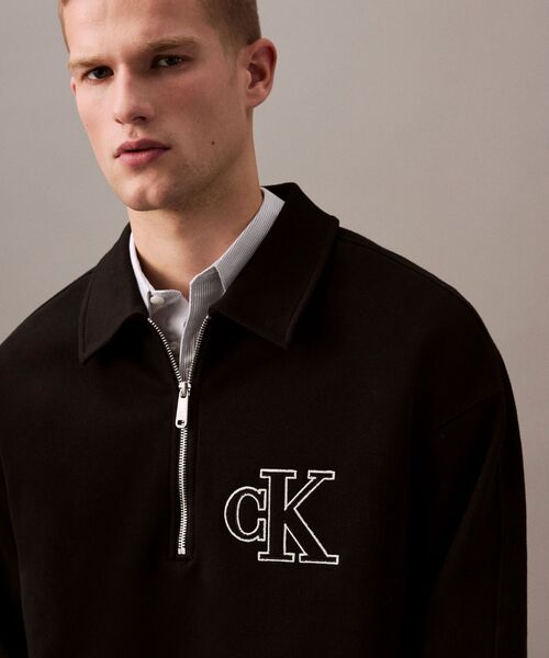 Calvin Klein(カルバン・クライン)の「ダブルニット レギュラーセーター(スウェット・メンズ・ブラック/ベージュ・S/XS/M)」の15枚目の写真