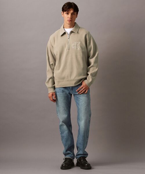 Calvin Klein(カルバン・クライン)の「ダブルニット レギュラーセーター(スウェット・メンズ・ブラック/ベージュ・S/XS/M)」の11枚目の写真