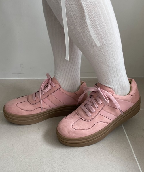 WEGO（ウィゴー）の「WEGO/ローテクダブルラインスニーカー（スニーカー・レディース・ホワイト/ブラック/ライトピンク/レッド・LARGE/MEDIUM/SMALL）」の16枚目の写真