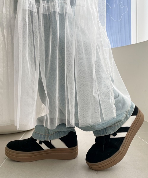 WEGO（ウィゴー）の「WEGO/ローテクダブルラインスニーカー（スニーカー・レディース・ホワイト/ブラック/ライトピンク/レッド・LARGE/MEDIUM/SMALL）」の18枚目の写真