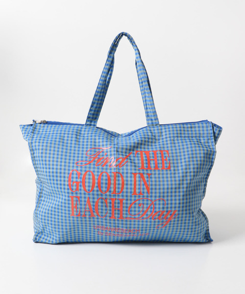 SENSE OF PLACE by URBAN RESEARCH（センスオブプレイスバイアーバンリサーチ）の「ロゴチェックビッドトート（トートバッグ・レディース・レッド/ライトブルー/グレー・ONE）」の10枚目の写真
