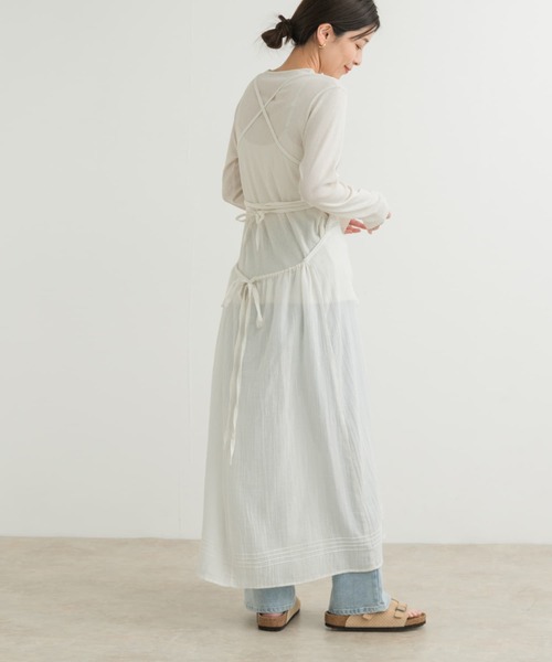 URBAN RESEARCH DOORS（アーバンリサーチドアーズ）の「『別注』olu’ment×DOORS　コットンモス刺繍ワンピース（ワンピース・レディース・アイボリー・ONE）」の3枚目の写真