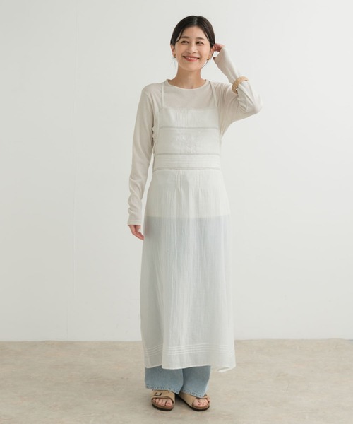 URBAN RESEARCH DOORS（アーバンリサーチドアーズ）の「『別注』olu’ment×DOORS　コットンモス刺繍ワンピース（ワンピース・レディース・アイボリー・ONE）」の5枚目の写真