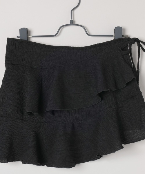 JEANASIS（ジーナシス）の「フリルスカートレイヤードパンツ/497967（その他パンツ・レディース・ブラック/オフホワイト/チャコールグレー・FREE）」の6枚目の写真