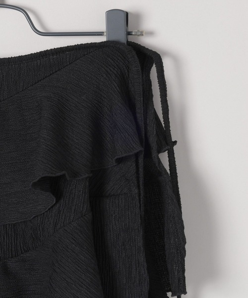 JEANASIS（ジーナシス）の「フリルスカートレイヤードパンツ/497967（その他パンツ・レディース・ブラック/オフホワイト/チャコールグレー・FREE）」の7枚目の写真