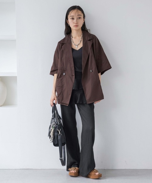 JEANASIS（ジーナシス）の「フリルスカートレイヤードパンツ/497967（その他パンツ・レディース・ブラック/オフホワイト/チャコールグレー・FREE）」の21枚目の写真