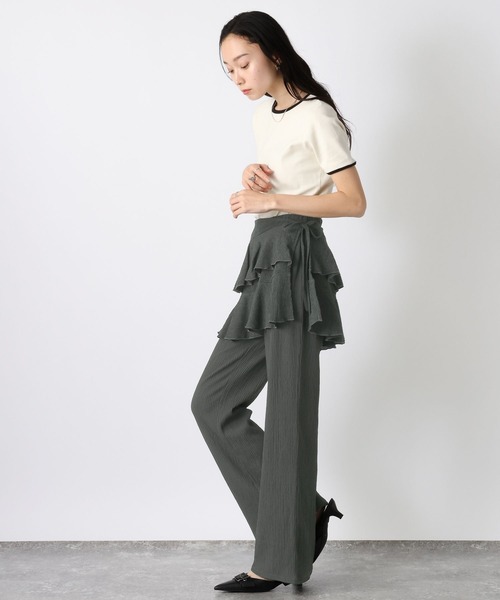 【THEAIRTOWN】ギャザー フリル スカート レイヤード パンツ◆ JEANASIS｜フリルスカートレイヤードパンツ | Rakuten Fashion
